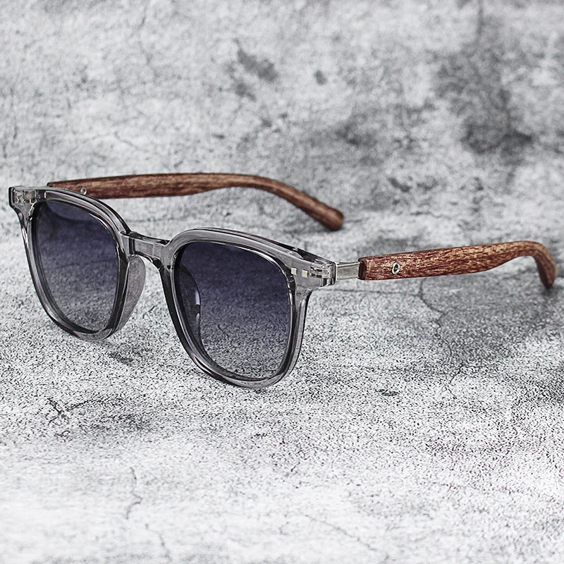 Minimalist acetate sunglasses transparent frame solid dark lenses lightweight everyday style