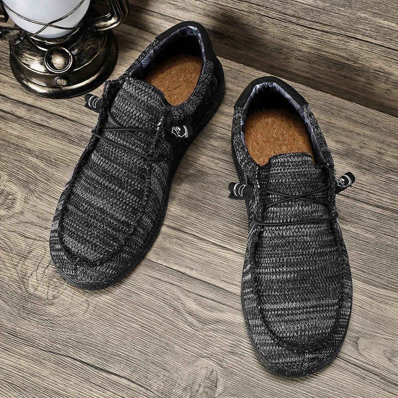 Men's TrendAura Corvan textured canvas sneakers in neutral tones with cushioned insole