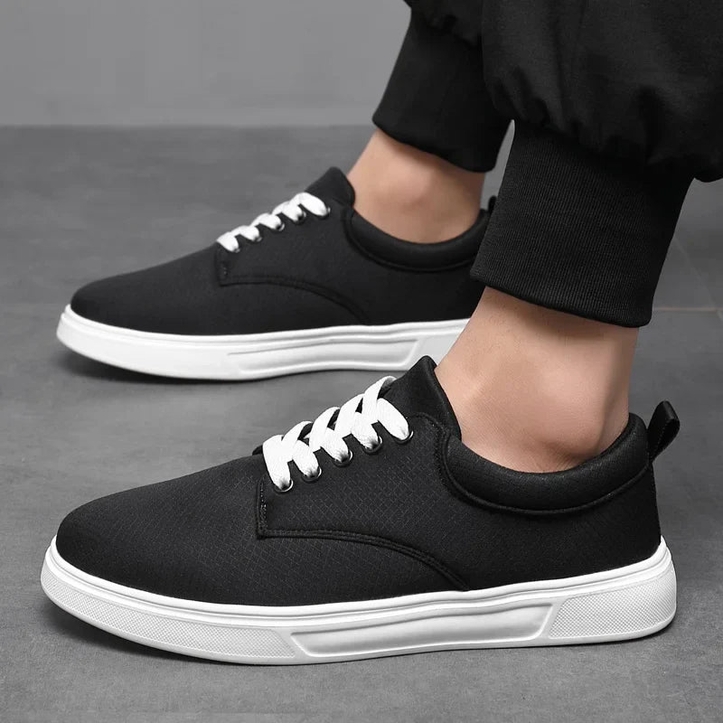 Alden Brooks lightweight men's white sneaker breathable cotton upper cushioned cloud-like outsole