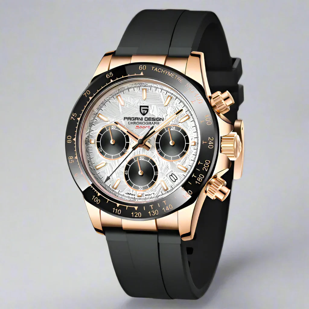 Bexley professional chronograph watch stainless steel case sapphire crystal quartz movement