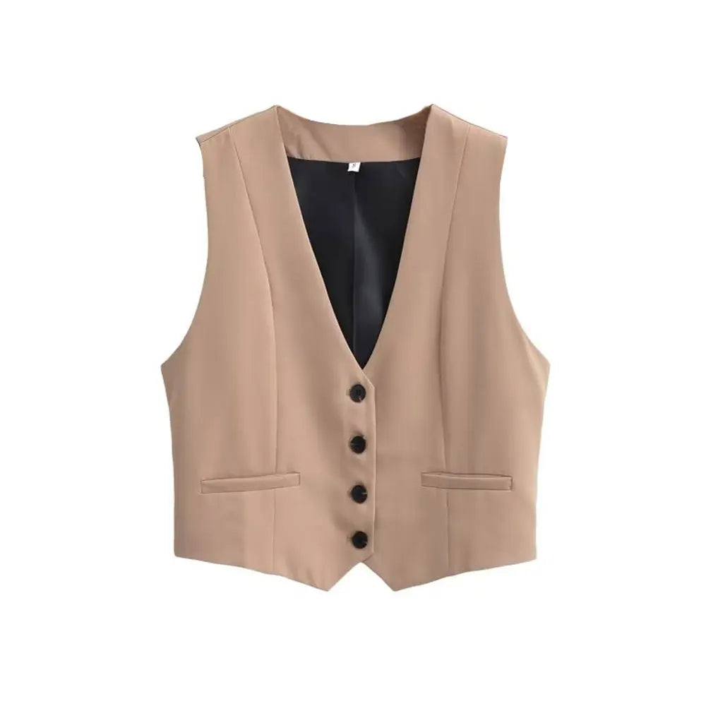 Men's navy tailored vest with structured silhouette and clean drape for polished modern layering