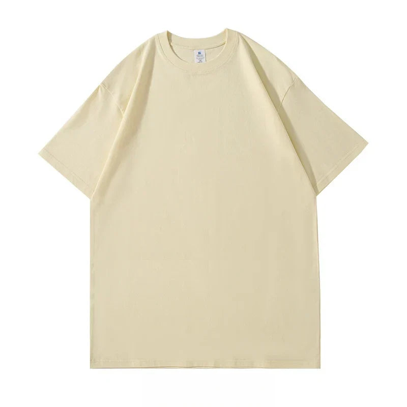 Cavlen relaxed fit white cotton t-shirt breathable everyday casual essential lightweight comfort