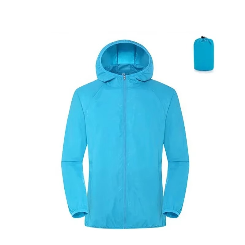 Lightweight waterproof windbreaker raincoat unisex hiking jacket breathable water-repellent outdoor shell