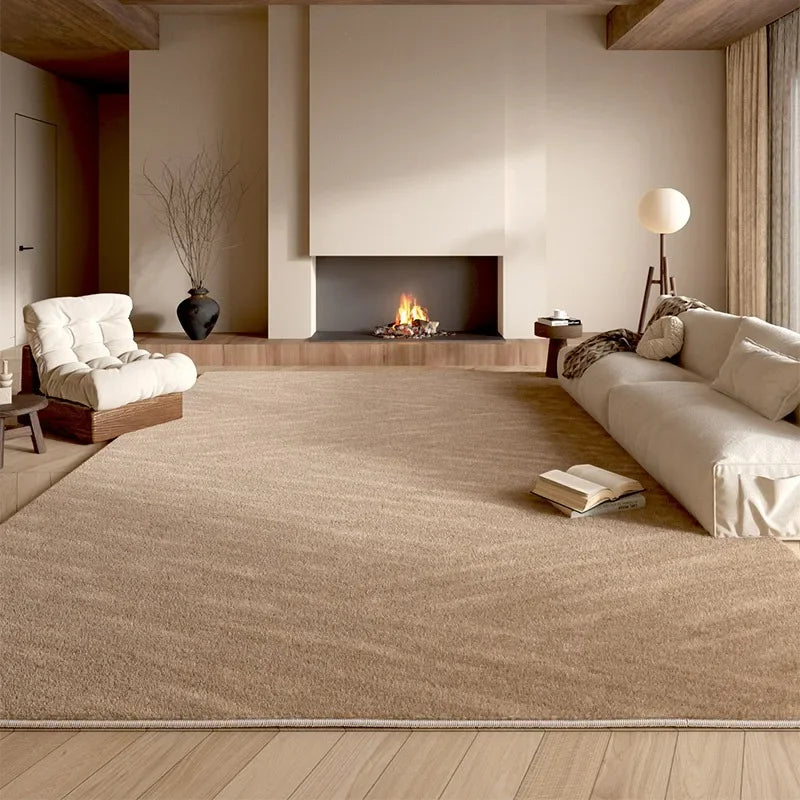 Maillard oversized brown plush area rug cloud-soft luxury texture for living room home decor