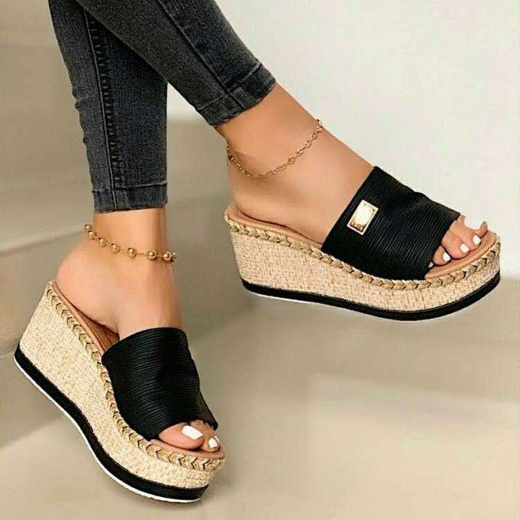 Lina brown wedge sandals women stylish open-toe summer footwear with cushioned heel support