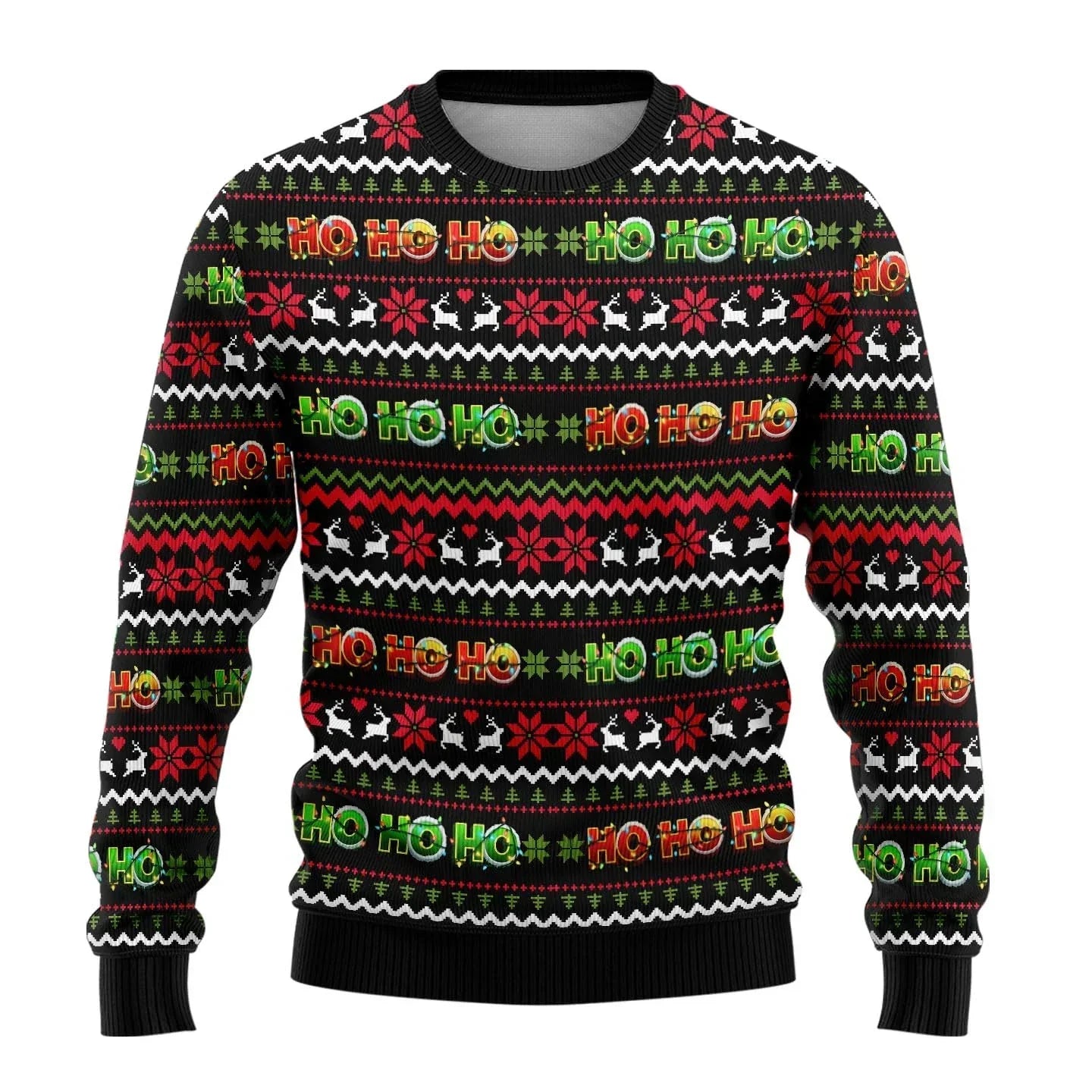 Men's red Christmas knit sweater with playful snowman print, cozy classic fit for holiday gatherings