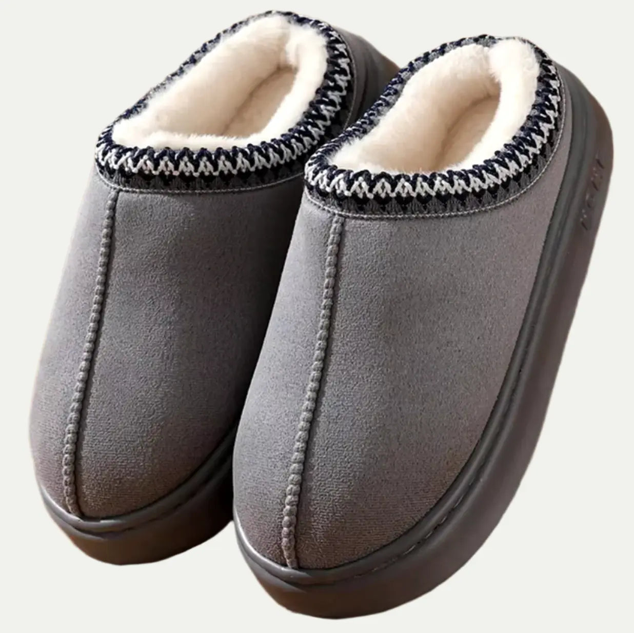 Women's luxury sheepskin slip-on slippers with plush breathable wool-blend lining for all-day warmth