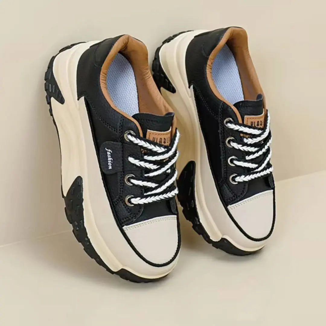 Sierra chunky platform sneakers two-tone lace-up street style bold rugged sole design