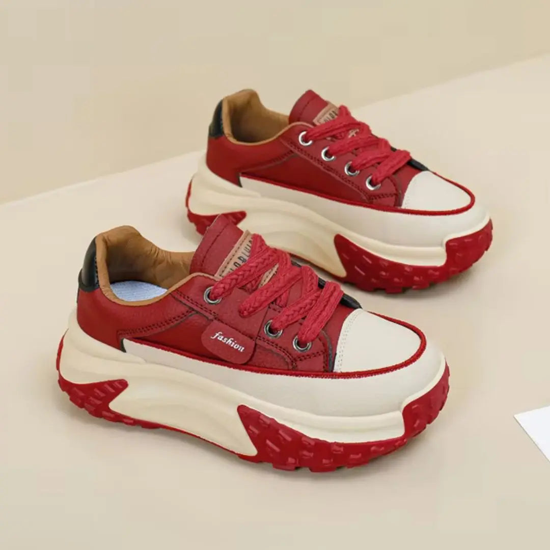 Sierra chunky platform sneakers two-tone lace-up street style bold rugged sole elevated silhouette