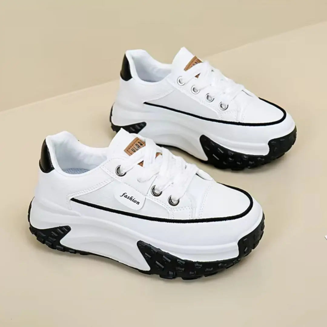 Sierra chunky platform sneakers two-tone lace-up street style bold rugged sole design