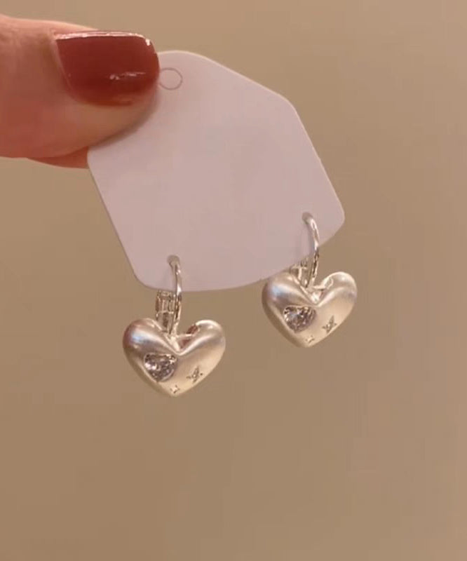 Boucles d'oreilles pendantes simples en alliage de cuivre et de soie avec zircon - Urbann-Vibe
