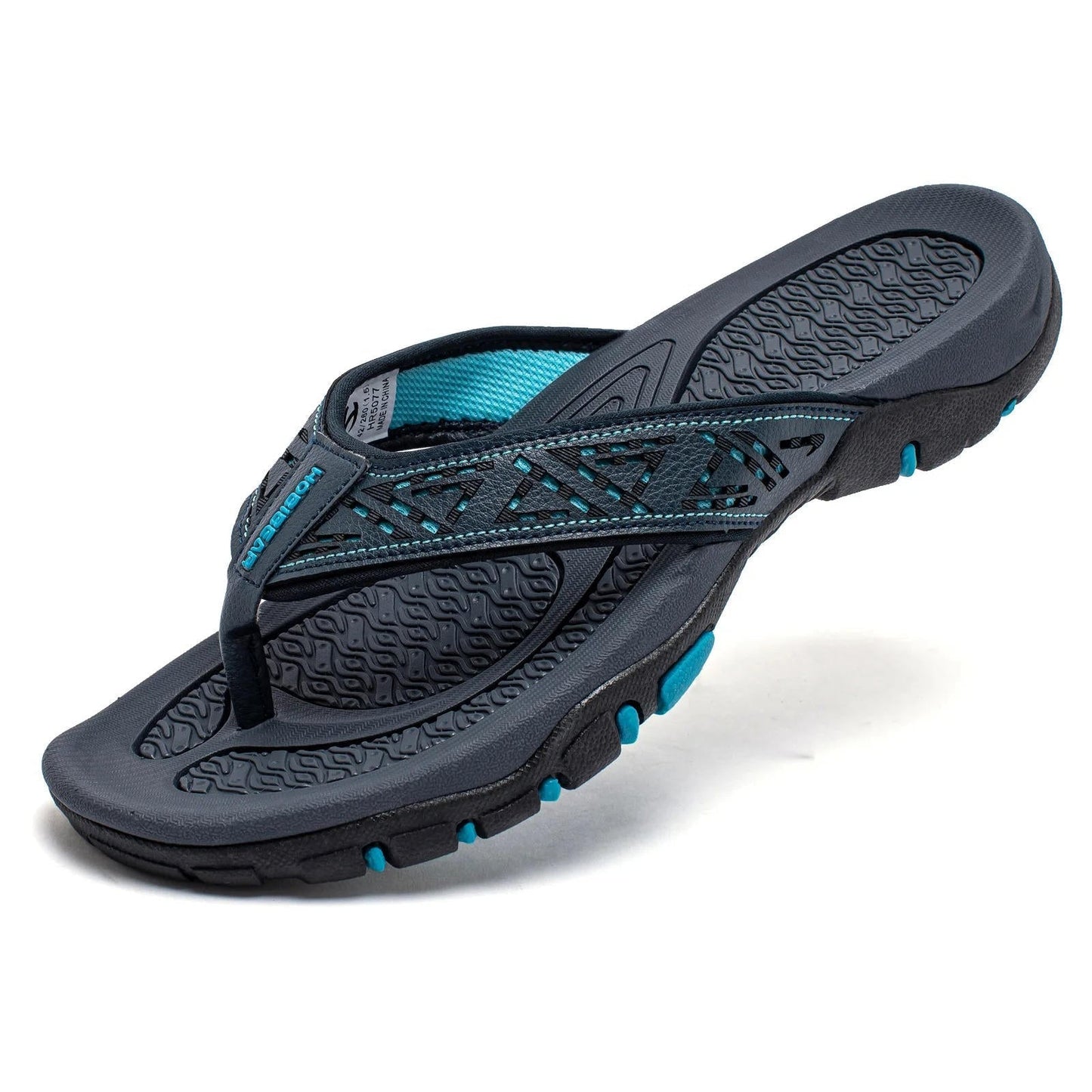 Men's athletic flip flops with arch support, durable water-ready sandals for beach and city wear