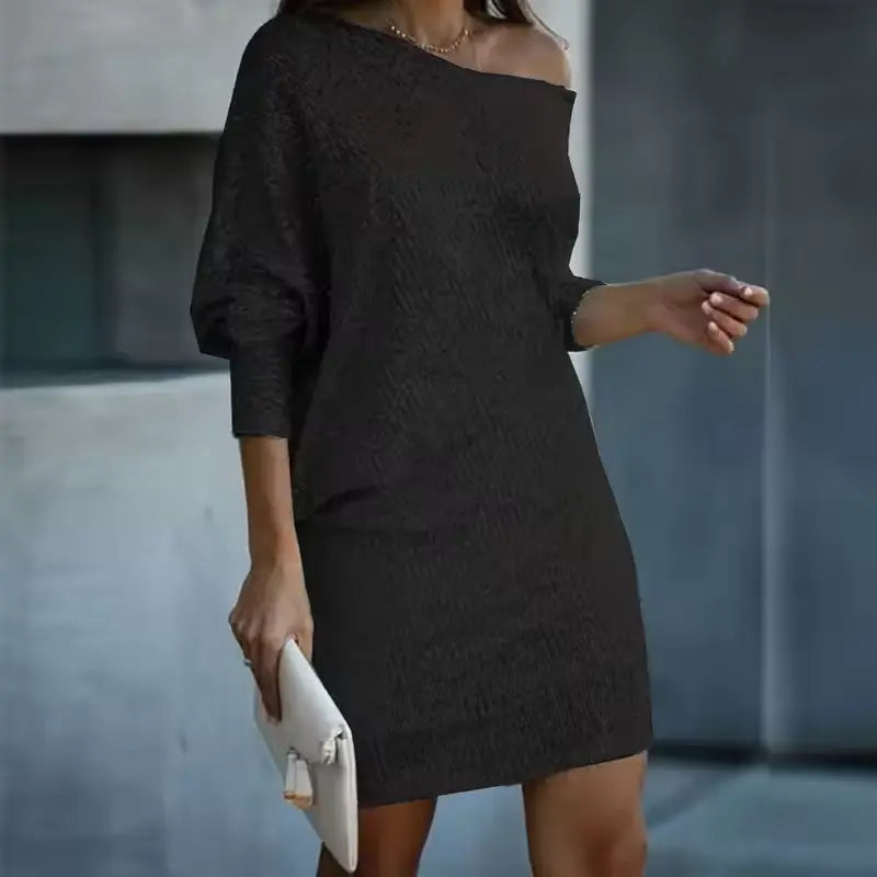 Women's sleek silver sequin party dress with streamlined silhouette for elegant evening events
