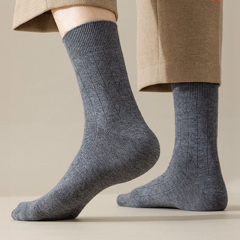 Freddie wool-blend ribbed crew socks subtle pattern everyday comfort versatile fit
