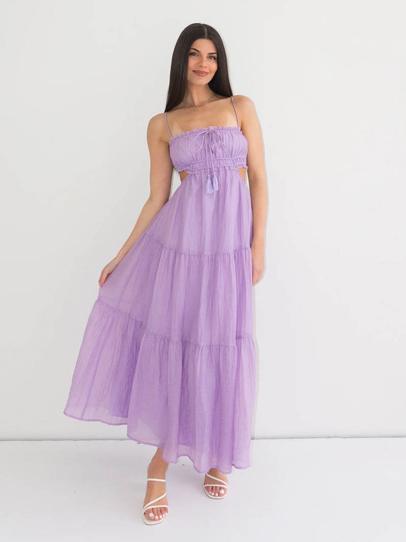 Women's glamorous burgundy evening gown with luxurious soft fabric and elegant fitted silhouette
