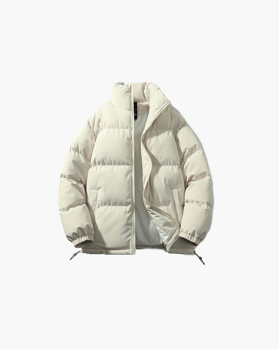 Women's weatherproof puffer jacket stand collar quilted insulated winter coat polished everyday style