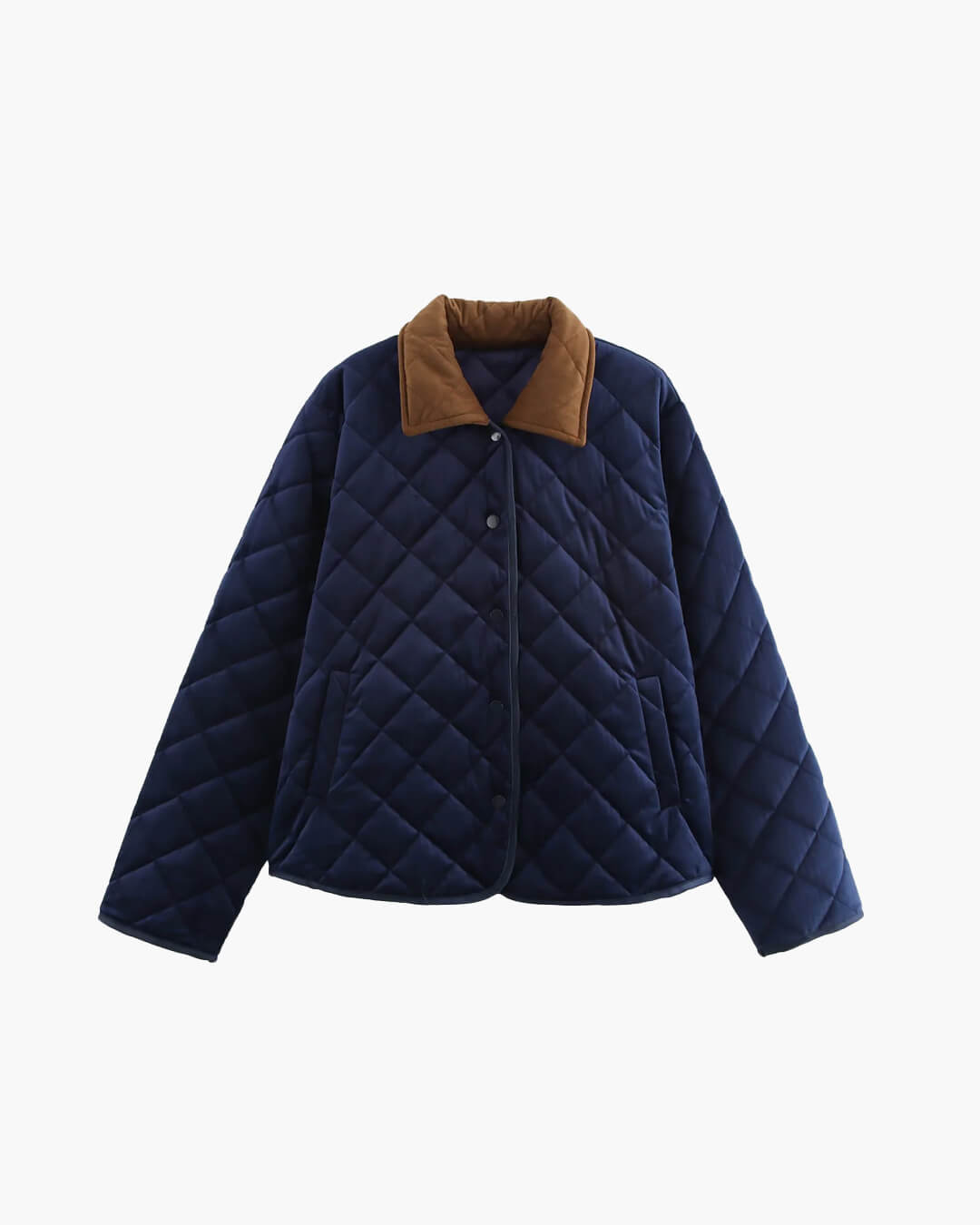 Women's quilted winter jacket stylish casual outerwear with flattering silhouette in modern cut