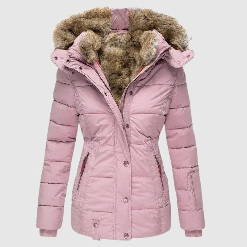 Sofia Amoretti Arctic hooded jacket cotton-polyester blend warm plush fill practical pockets office weekend