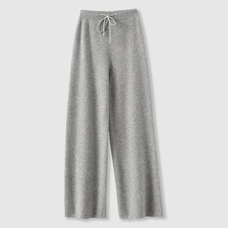 Sofia Amoretti women's cashmere wide-leg pants with elegant draping and relaxed luxurious silhouette