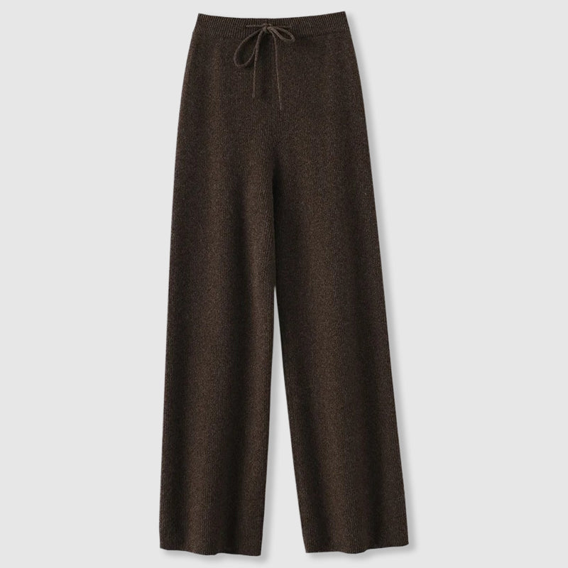 Sofia Amoretti cashmere wide-leg pants for women with elegant draping and luxurious soft fabric