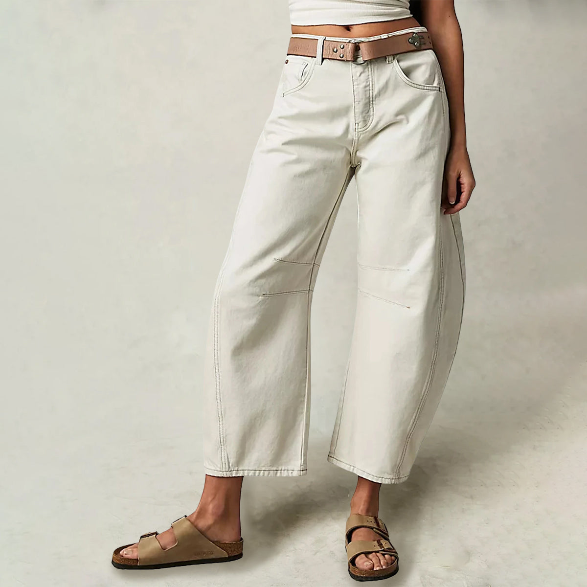 Sofia Amoretti City Pulse wide-leg ankle-length jeans cotton-polyester blend relaxed polished silhouette