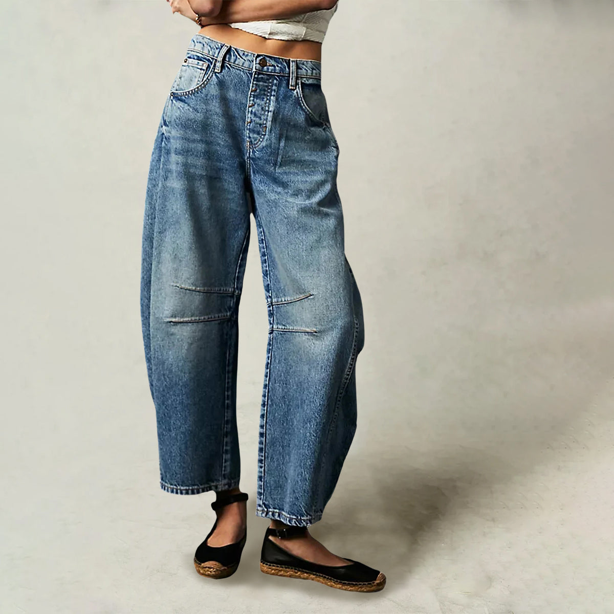 Sofia Amoretti City Pulse wide-leg ankle-length jeans cotton-polyester blend trendy runway silhouette