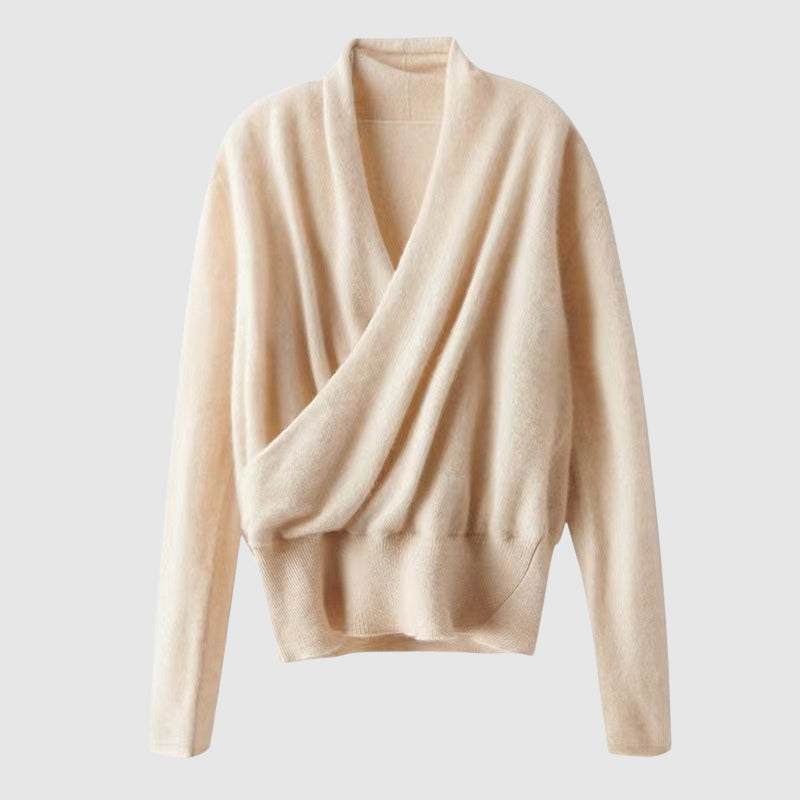 Sofia Amoretti L'Arte Del Freddo wool-poly blend loose knit sweater with refined drape for cold weather