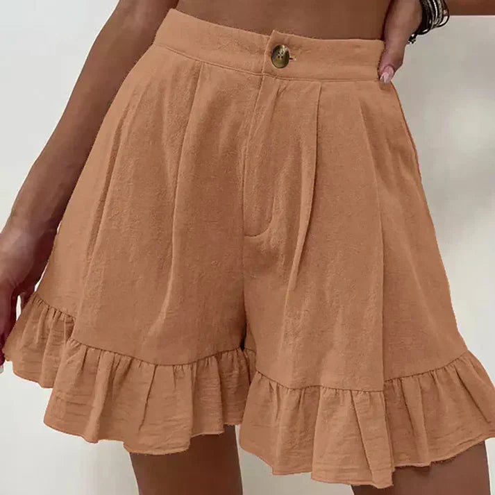 Noor women's pleated shorts elegant chic casual lightweight feminine silhouette everyday comfort