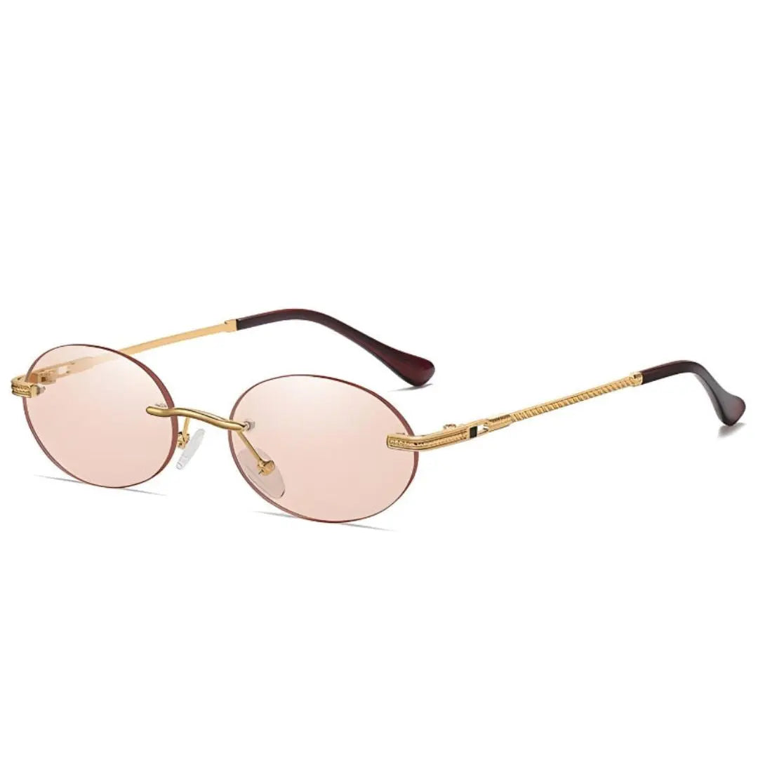 Solis Prestige oval sunglasses gold accent frame minimalist silhouette unisex fashion eyewear