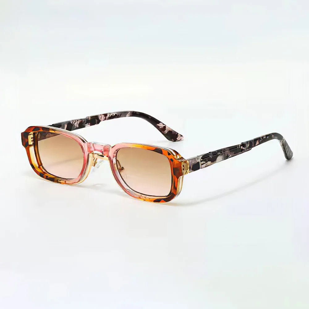 Retro rectangular sunglasses vintage gradient lenses bold rims everyday fashion statement