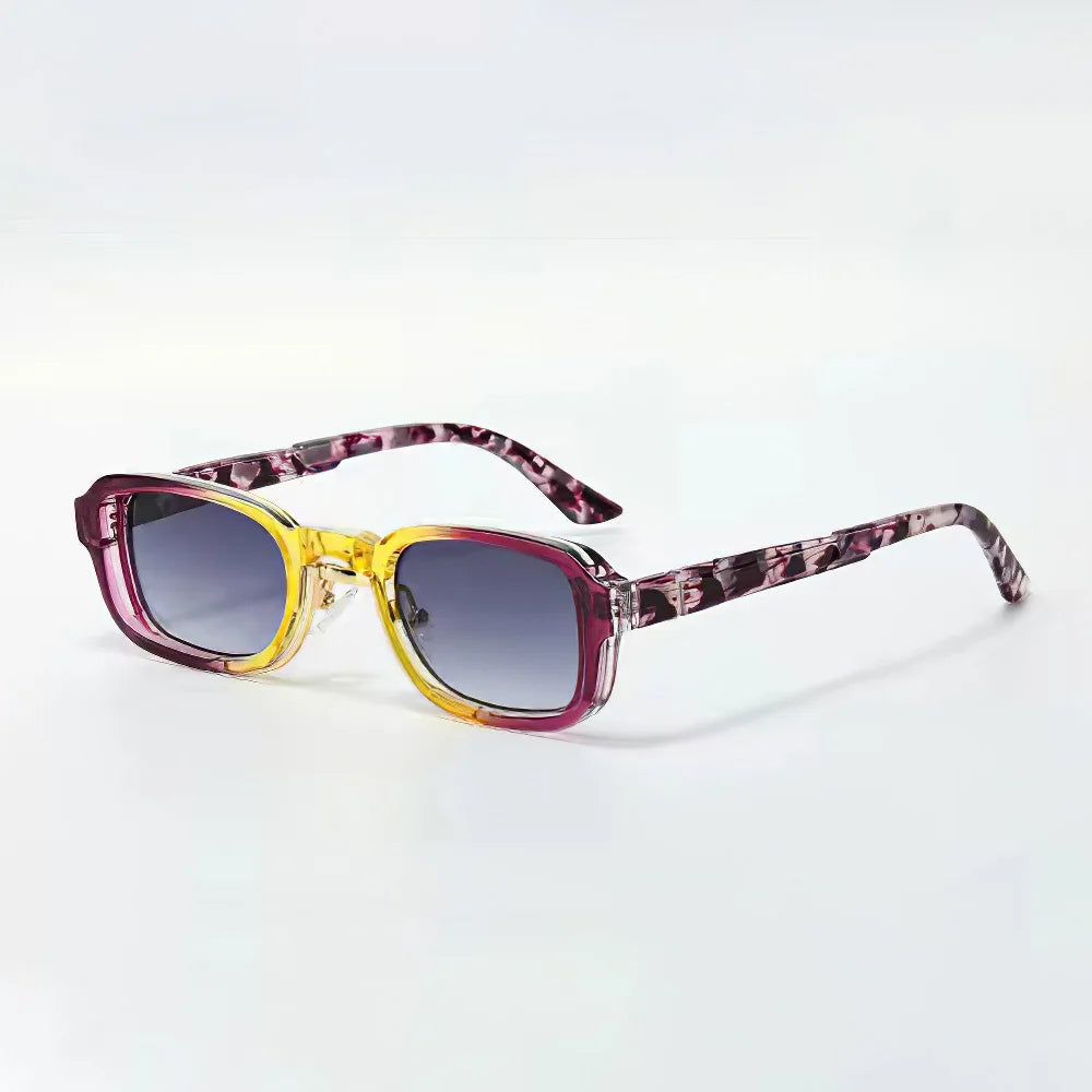 Vintage rectangular sunglasses gradient lenses retro bold rims everyday fashion statement