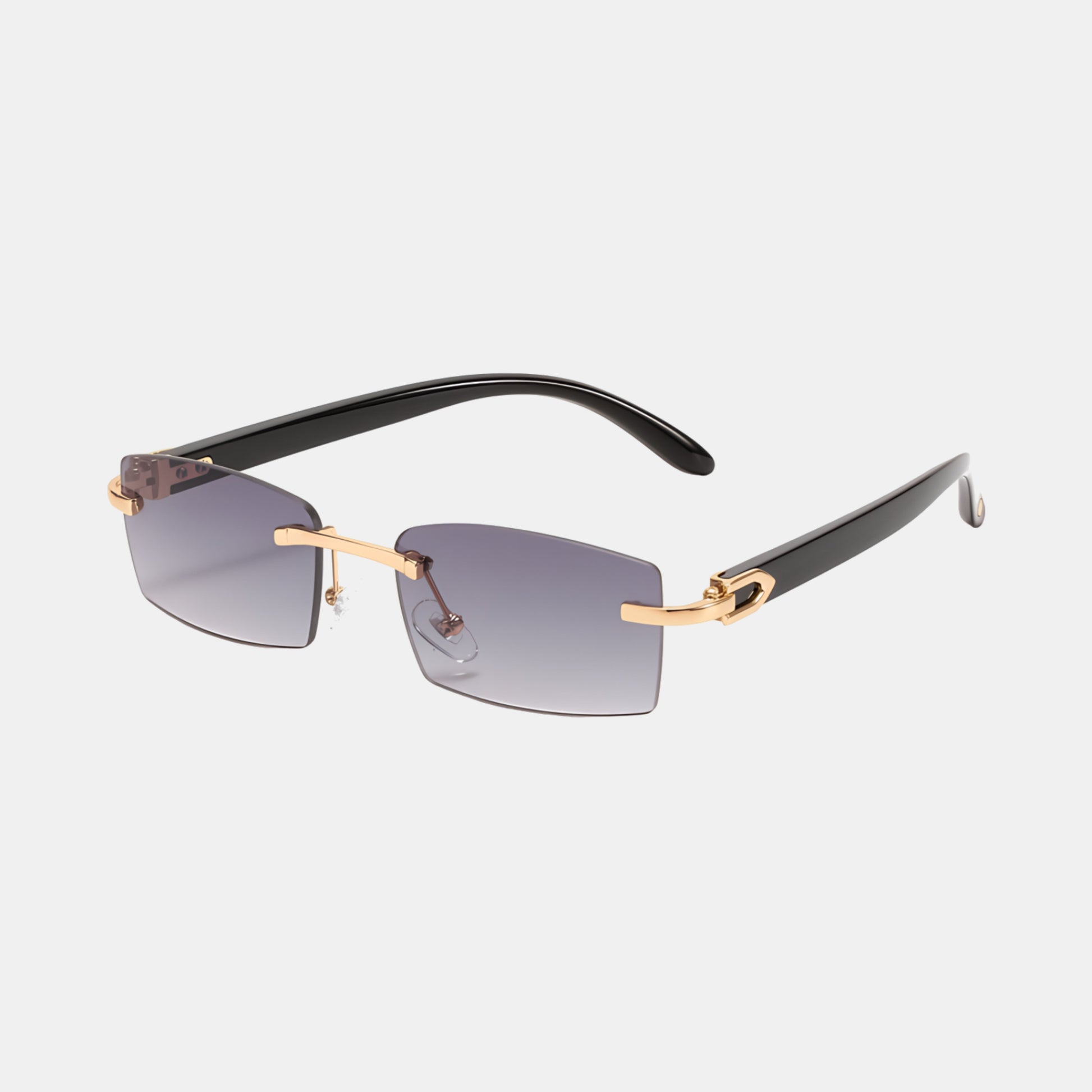 Women's angular reflective UV sunglasses with mirror-coated lenses, bold modern style for on-the-go fashion