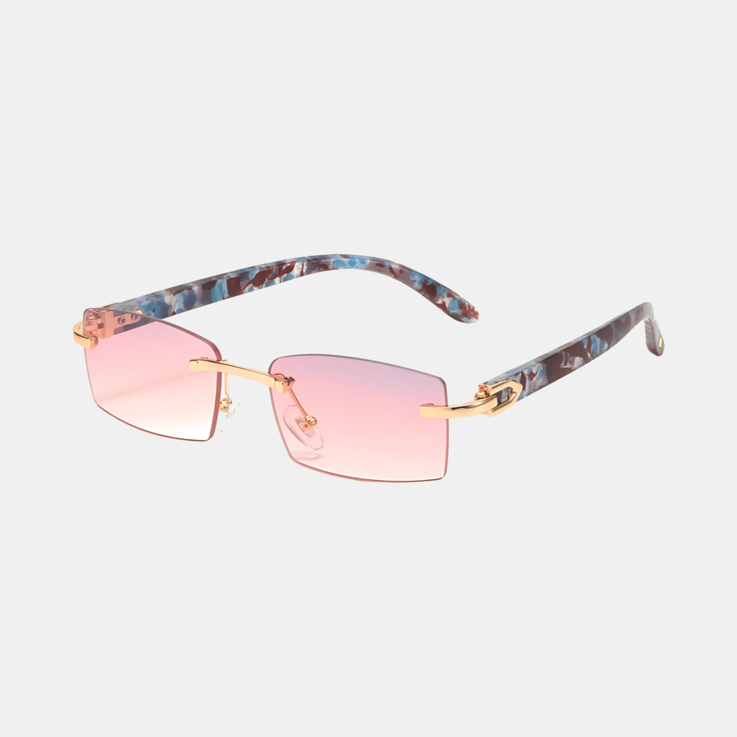 Women's angular reflective lens sunglasses with UV protection, bold mirrored finish for fashionable style