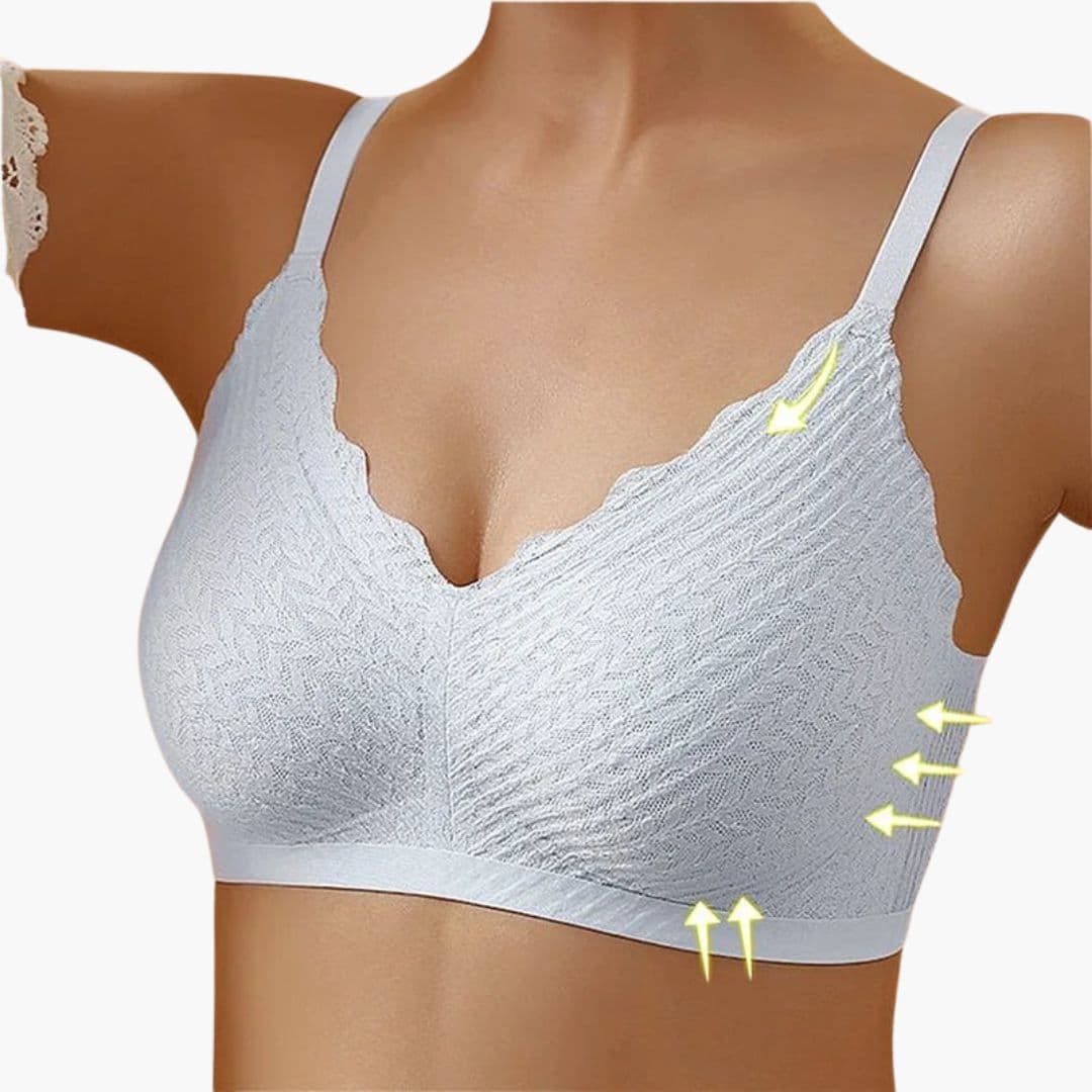 Women's comfort molded cup bra with adjustable straps for smooth flattering silhouette