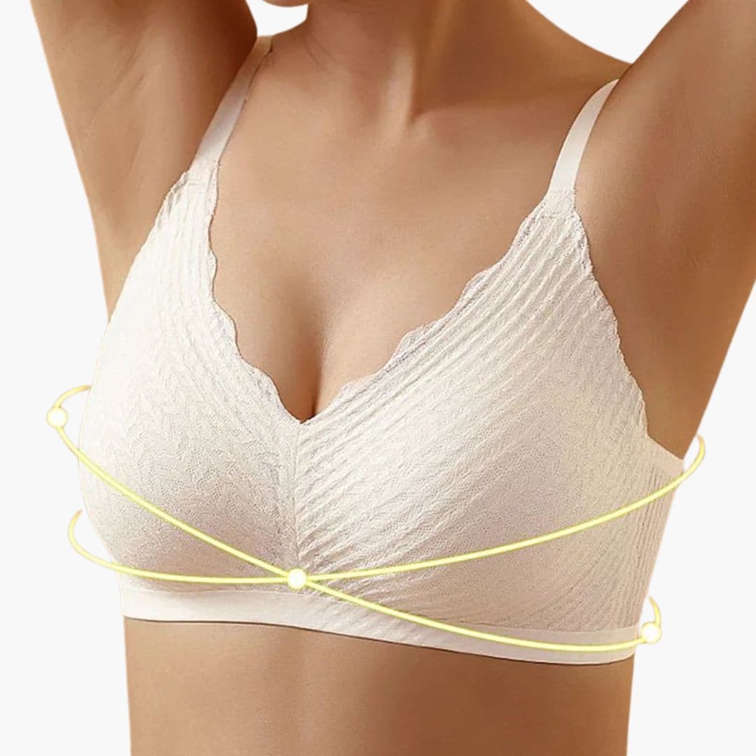 Women's comfort molded cup bra with adjustable straps for smooth flattering silhouette