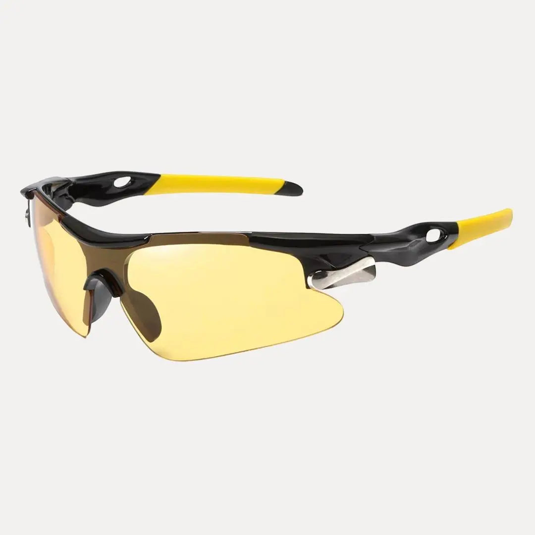Sport polarized cycling glasses with windproof frame, UV protection, glare reduction for high performance rides