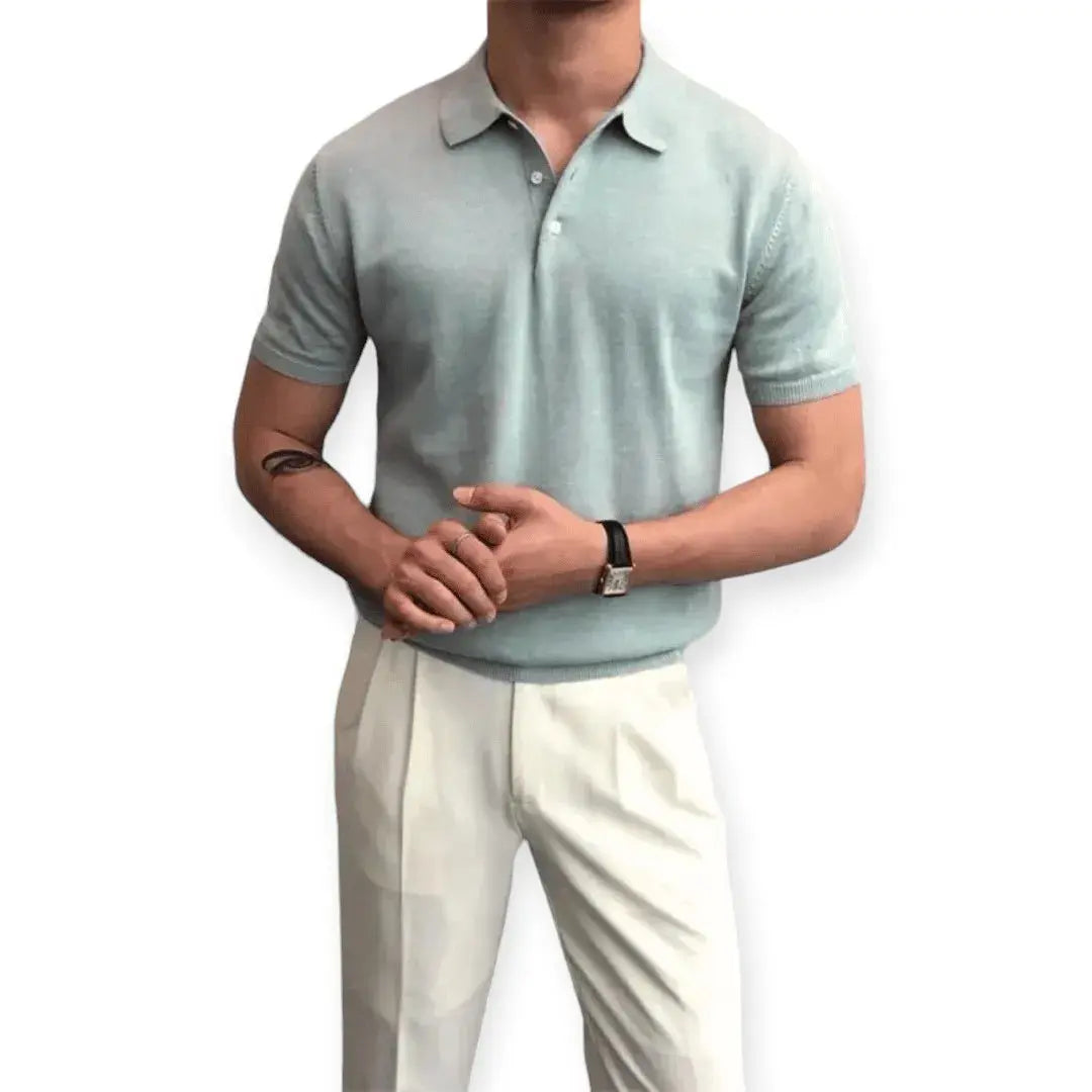 Men's relaxed fit casual polo shirt soft cotton blend classic silhouette everyday comfort wear