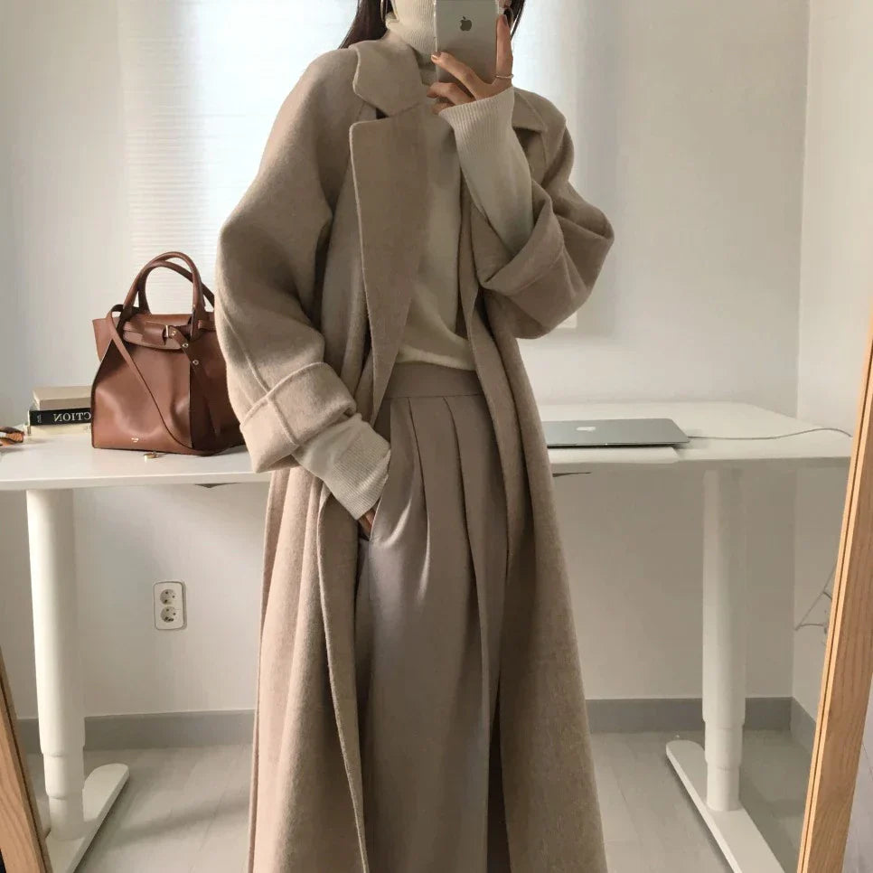 Hailey women's winter coat soft wrinkle-free fabric feminine relaxed silhouette for office and festive wear