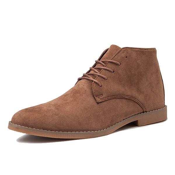 Men's suede lace-up ankle boots in classic style, premium soft upper for all-day comfort and versatility