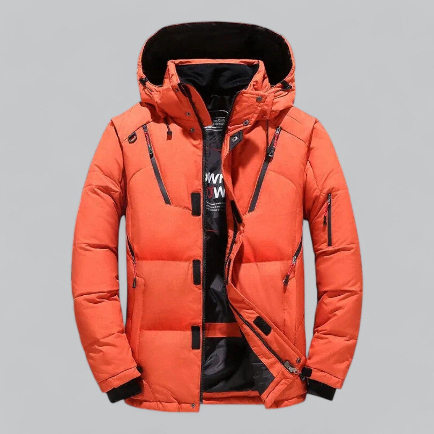 Men's insulated ski jacket windproof water-repellent urban outdoor winter coat stylish fit