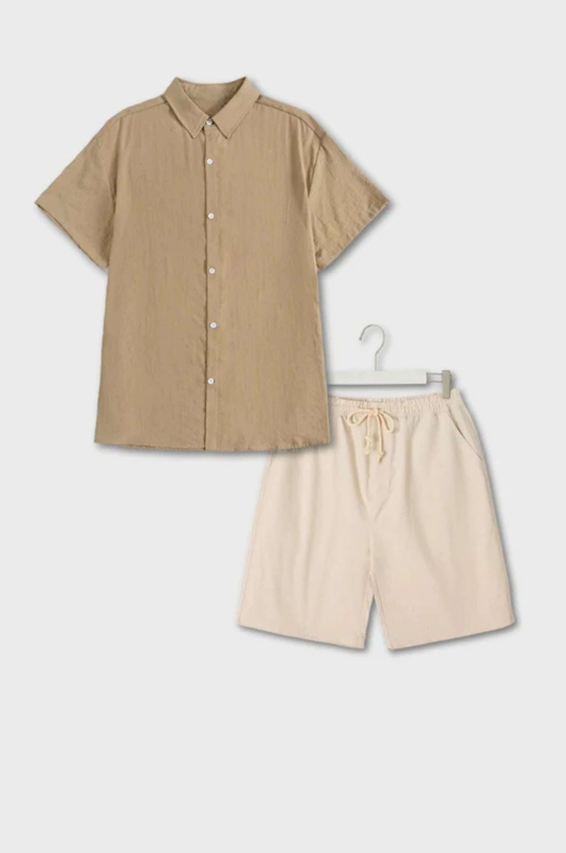 Unisex linen cotton beach set breathable relaxed fit casual summer style lightweight warm weather