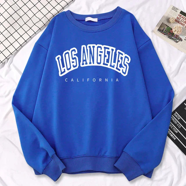 Women's oversized gray graphic print sweatshirt round neck casual relaxed everyday style