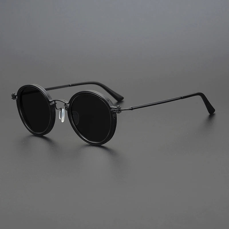 Men's polarized UV400 sunglasses lightweight polished metal alloy frame anti-reflective sport lenses