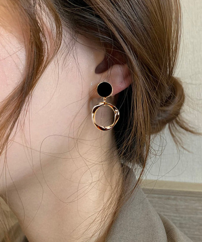 Boucles d'oreilles pendantes élégantes en cuivre doré - Urbann-Vibe