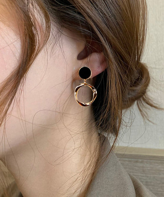 Boucles d'oreilles pendantes élégantes en cuivre doré - Urbann-Vibe