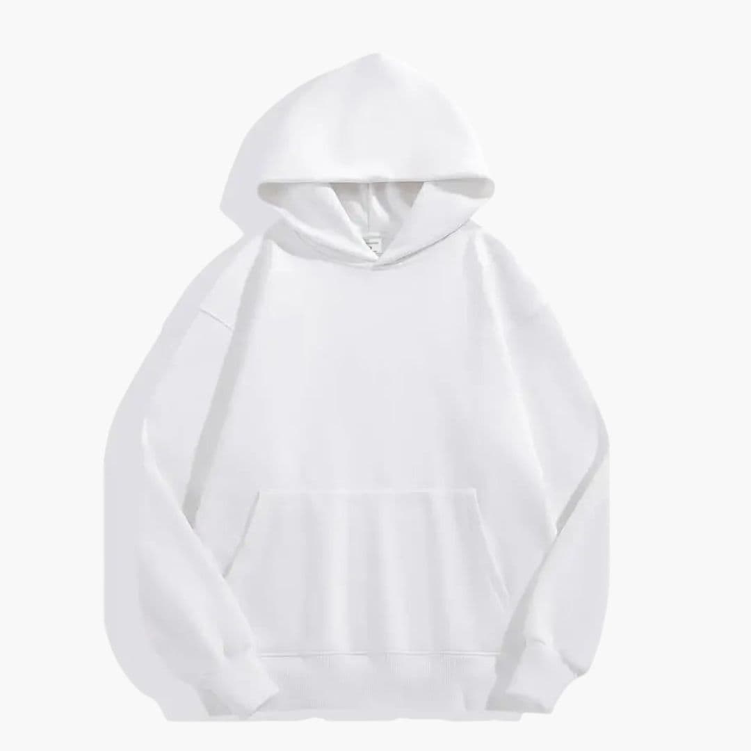 Men's casual pullover hoodie regular fit with kangaroo pocket, adjustable drawstring hood, ribbed cuffs