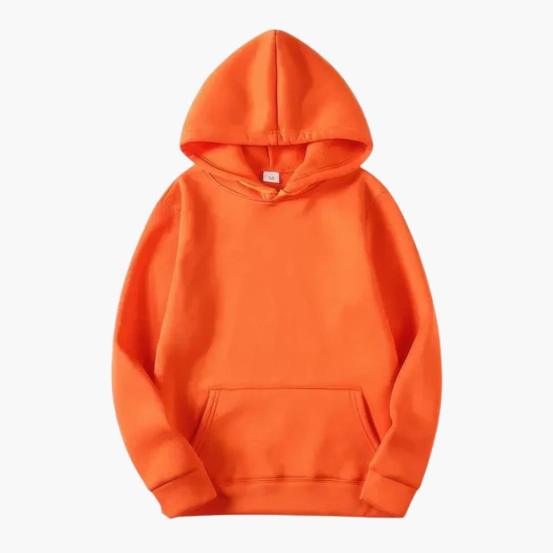 Women's loose fit drawstring hoodie sweatshirt with front kangaroo pocket for everyday casual comfort