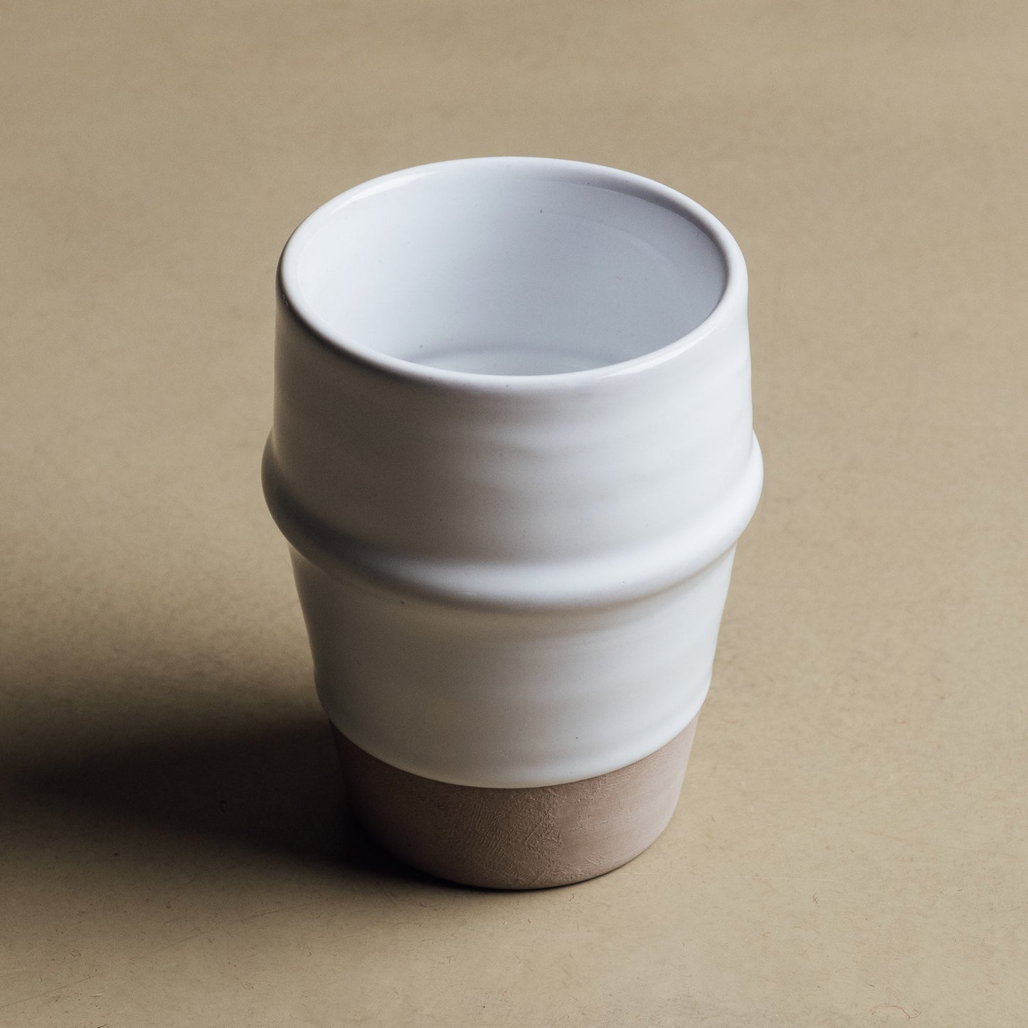 Earth Hues White & Taupe Gray Beldi Cup - Moroccan Dinnerware - Urbann-Vibe