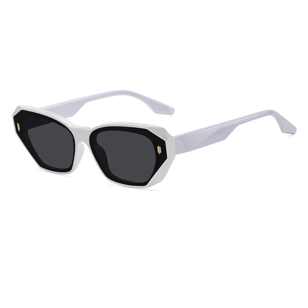 Women's bold glossy acetate cat eye sunglasses with polarized UV400 lenses tortoiseshell finish