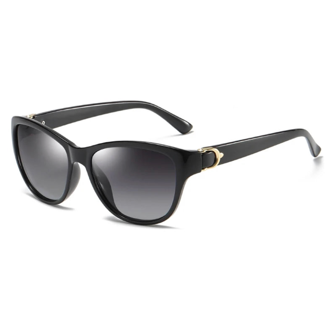 Verona unisex cat-eye acetate sunglasses with gradient lenses and gold accents